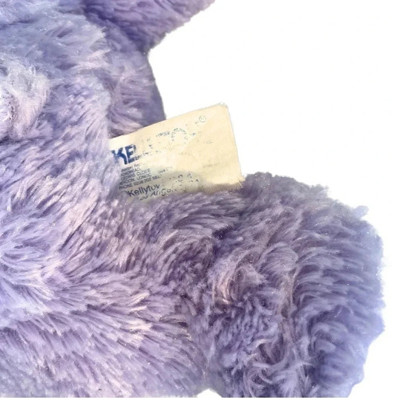Kelly Toy Light Purple Bear Plush - Laying Down Shaggy Floppy Lovey, Comfy -12” - Picture 4 of 5